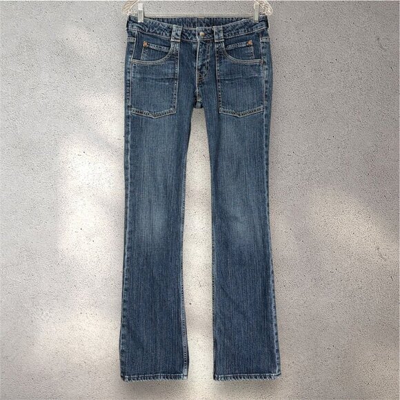 Levi's Denim - Levi’s Premium Riley Straight Jeans Women’s 29 Blue Mid Rise Minimalist Y2K